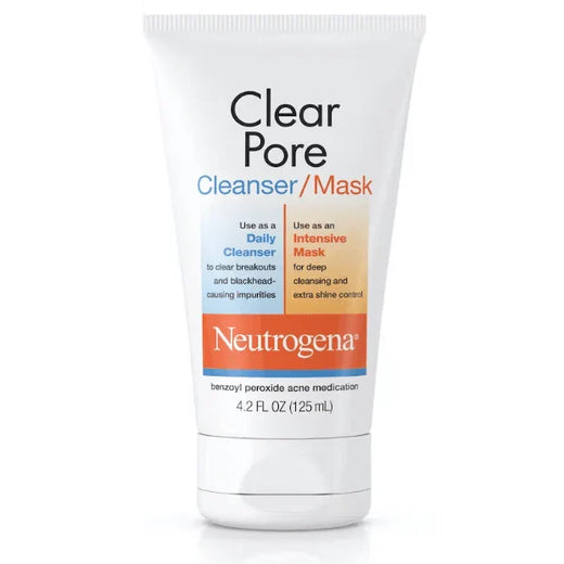 Neutrogena Clear Pore Cleanser Mask 3.5% Benzoyl Peroxide 4.2oz (119 g)
