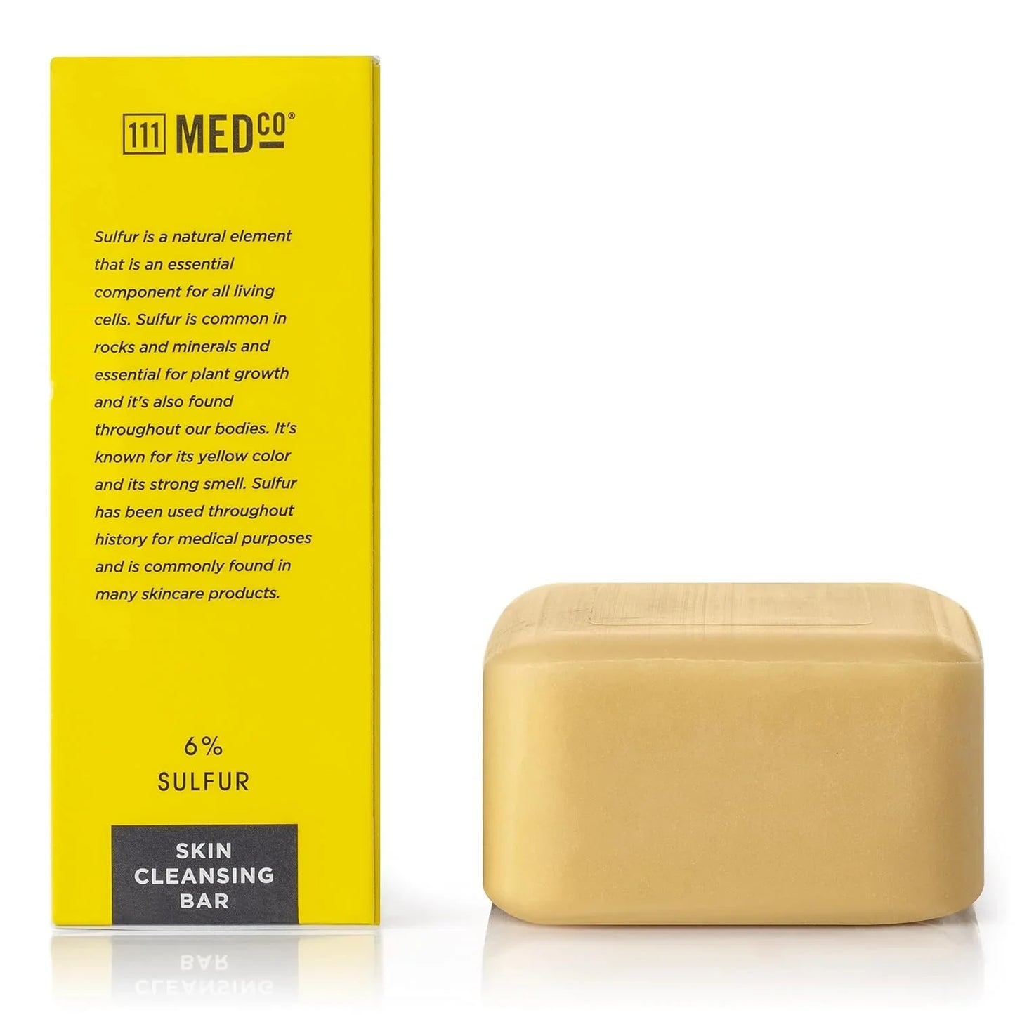 111Medco 6% SULFUR Medicated 4Oz. Skin Cleansing Soap Bar - USA in UK