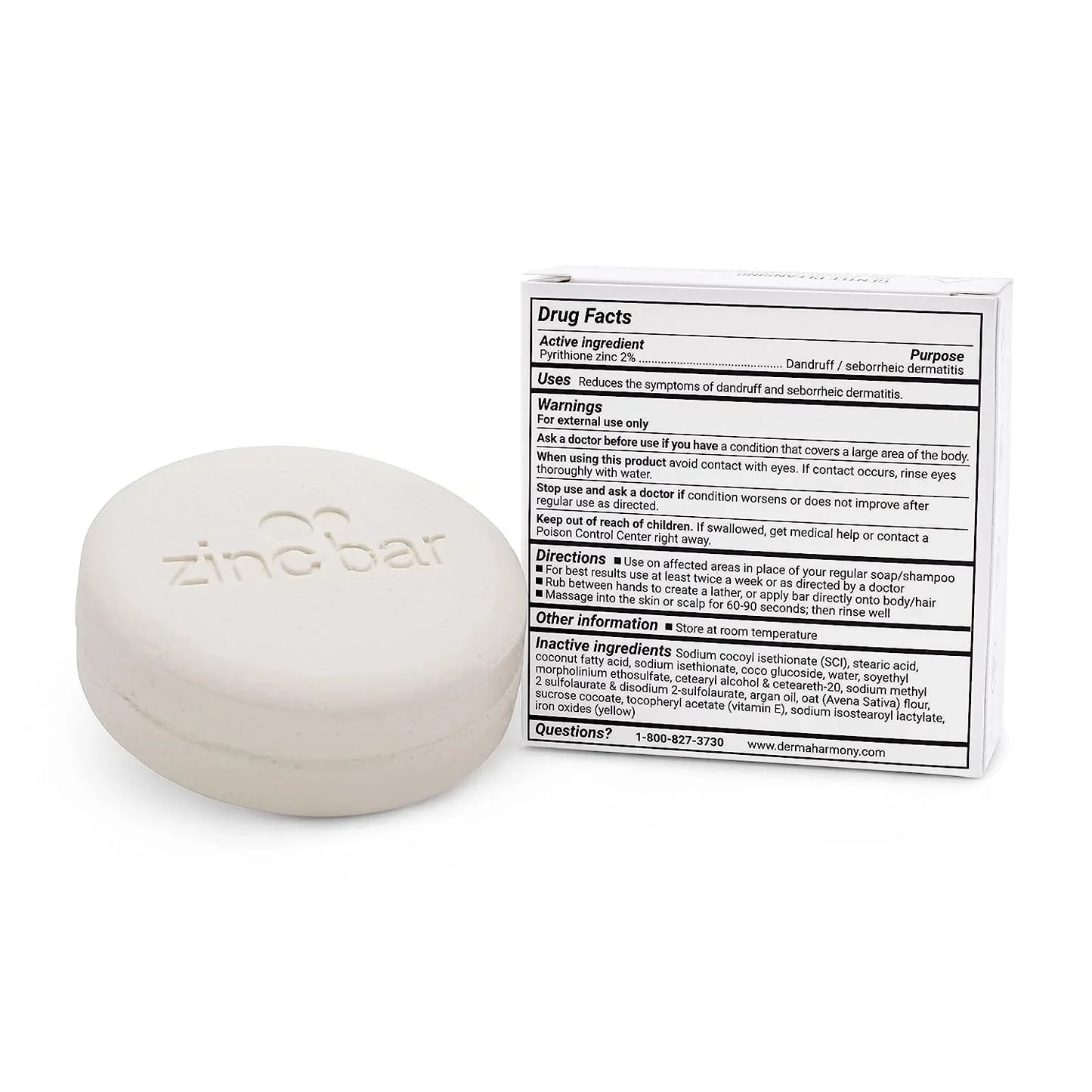 Dermaharmony 2% Pyrithione Zinc Face & Body Cleansing Bar (4 Oz) - USA in UK