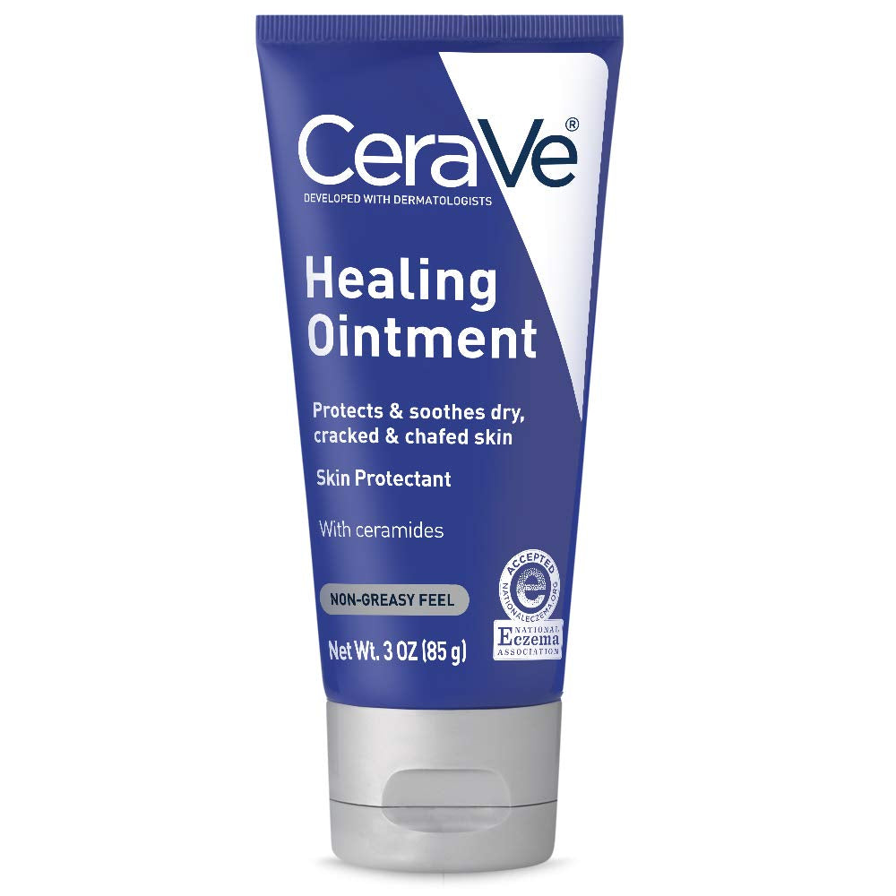 Cerave Healing Ointment 3 Oz with Petrolatum Ceramides for Protecting and Soothing Cracked, Chafed Skin