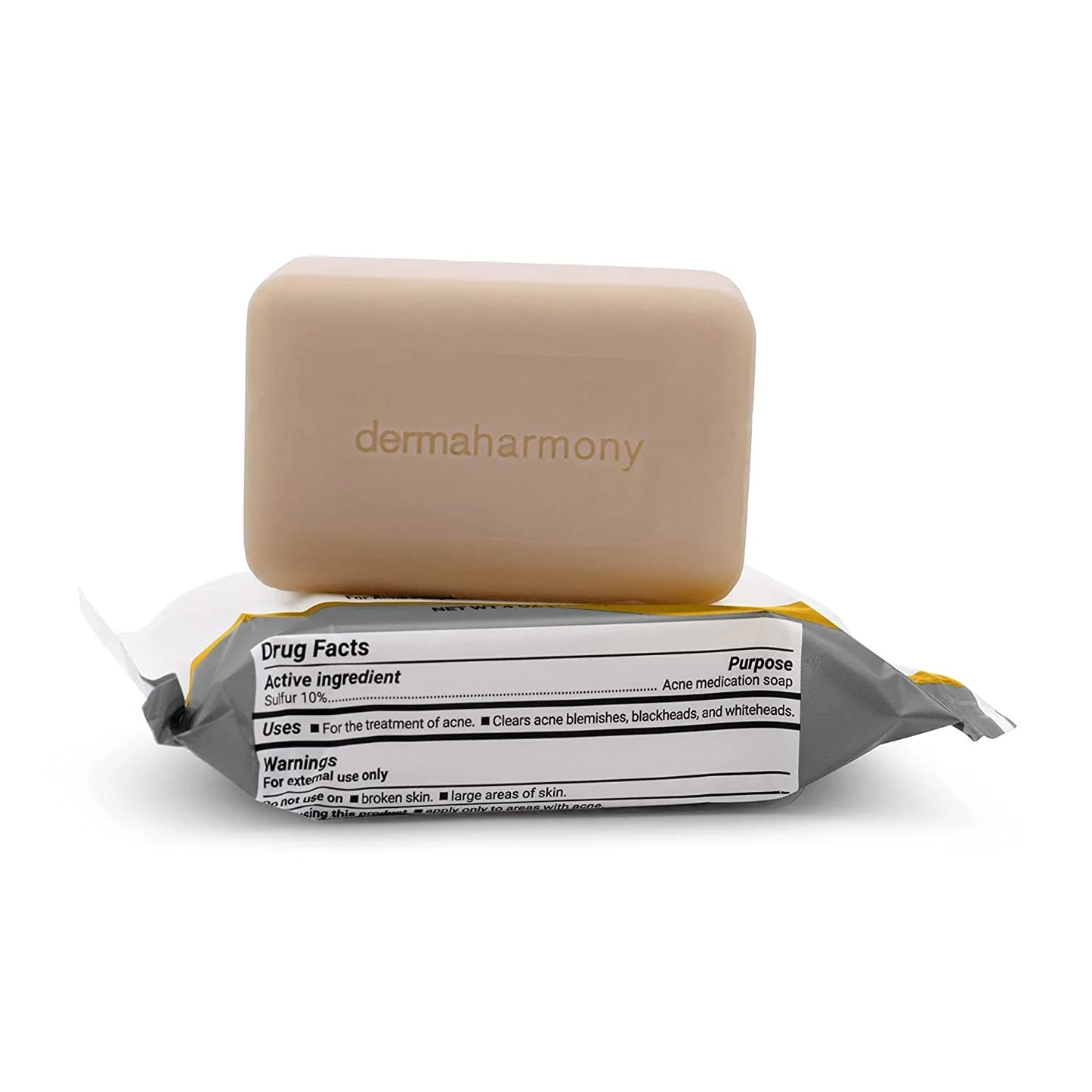 Dermaharmony 10% Sulfur Acne Bar Soap (4 Oz) - 3 Bars - USA in UK