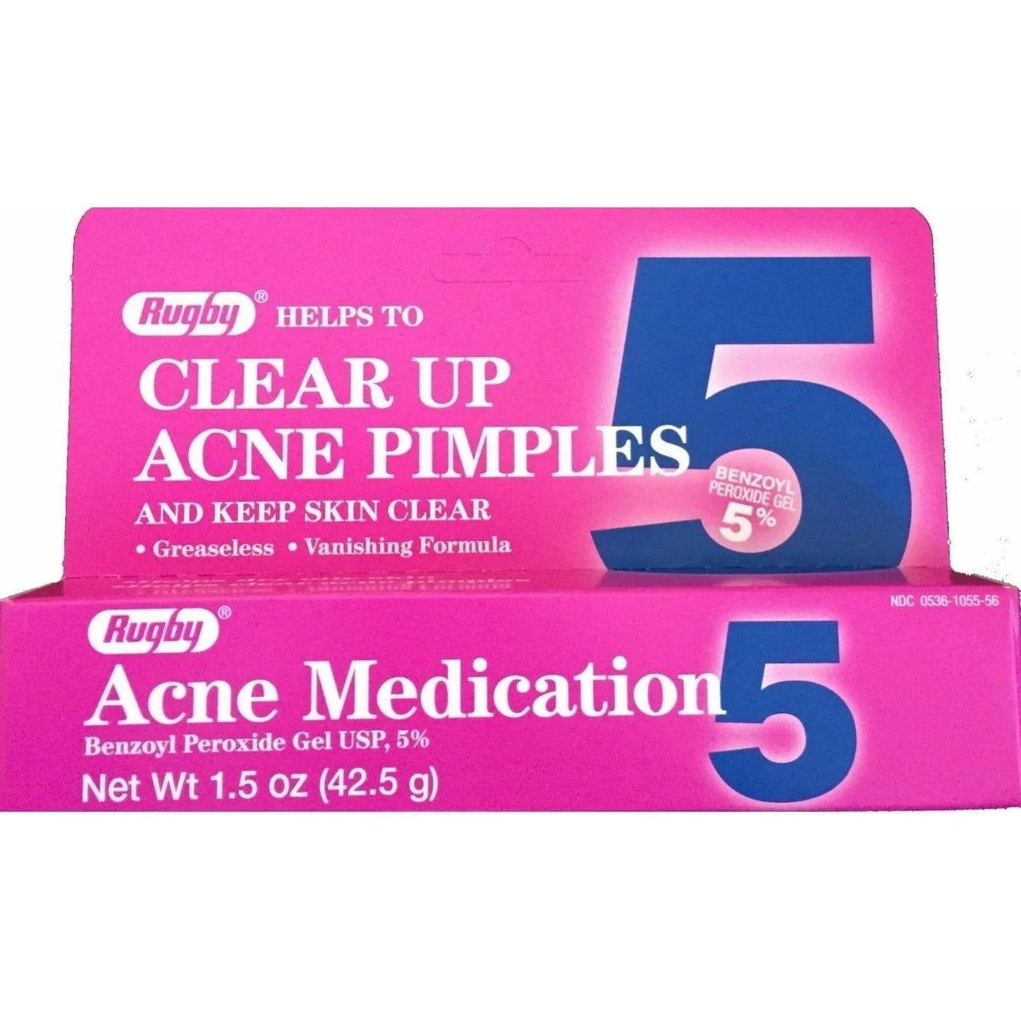 Rugby Acne Gel Benzoyl Peroxide 5% 1.5oz Tube - USA in UK