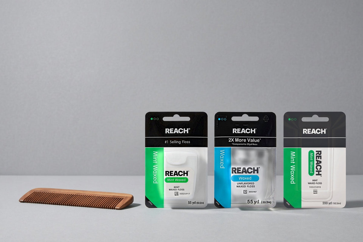 Reach products in a studio photo