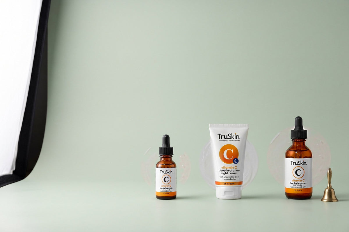 TruSkin products in a studio photo