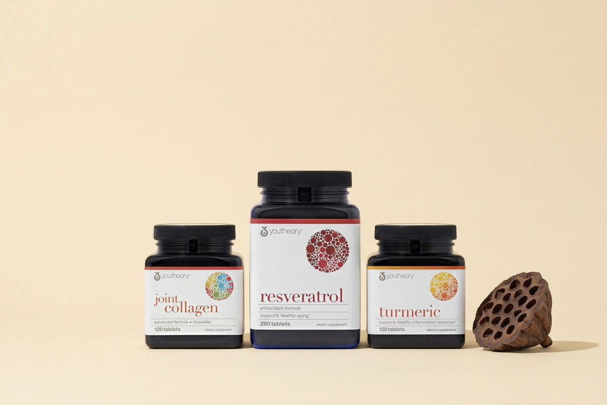 Youtheory products in a studio photo