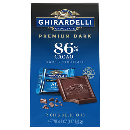 Ghirardelli 86% Dark Chocolate Squares Midnight Reverie - 10 Squares