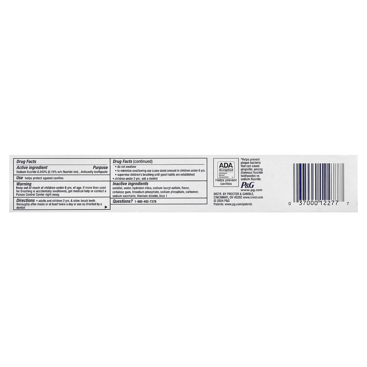 Crest Cavity Protection Fluoride Toothpaste, Regular, 3 Pack, 161 g Each - view 3