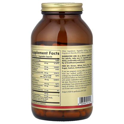 Solgar B-Complex "50", 250 Vegetable Capsules - view 2
