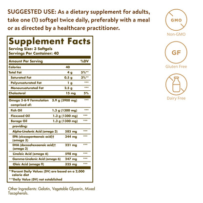 Solgar Omega 3-6-9, 120 Softgels - view 3