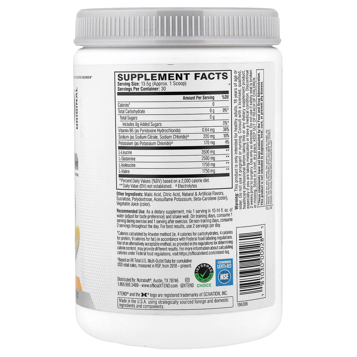 XTEND Original BCAA, Mango Madness, 405 g (14.3 oz) - view 2