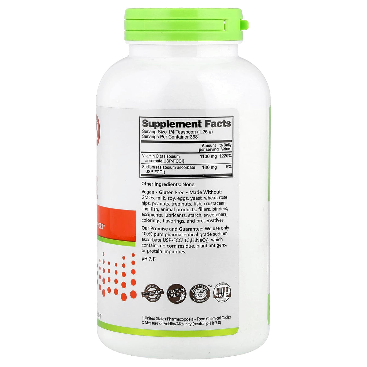 NutriBiotic Sodium Ascorbate Crystalline Powder, 454 g (16 oz) - view 2
