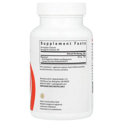 Seeking Health Optimal Magnesium, 150 mg, 90 Vegetarian Capsules - view 2