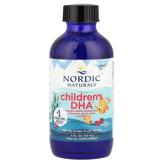 Nordic Naturals Children's DHA Ages 1+ Strawberry, 4 fl oz (119 ml)