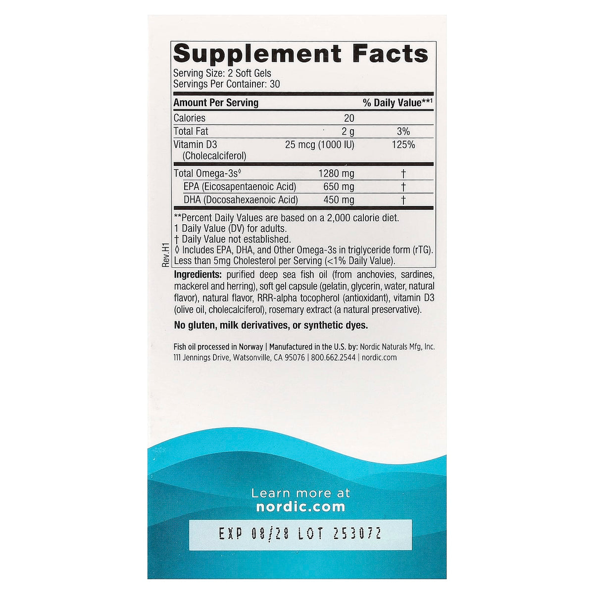 Nordic Naturals Ultimate Omega-D3, Lemon, 60 Soft Gels — alternate product view