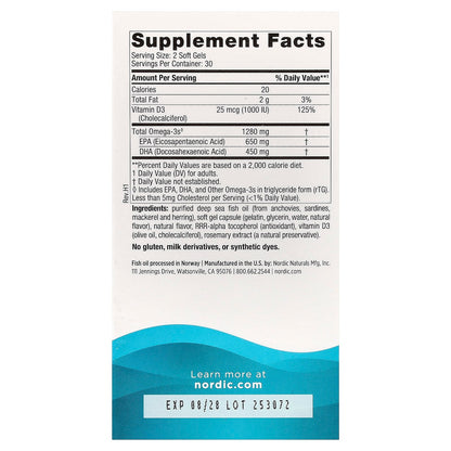 Nordic Naturals Ultimate Omega-D3, Lemon, 60 Soft Gels - view 2