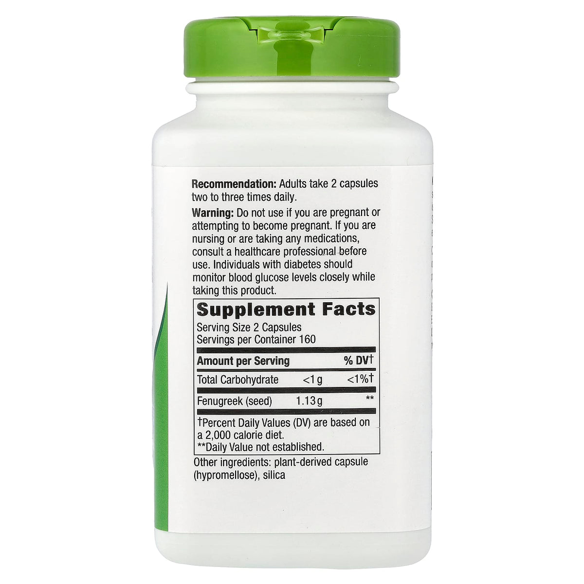 Nature's Way Fenugreek Seed, 320 Vegan Capsules (565 mg per Capsule) — alternate product view