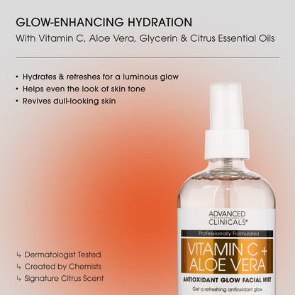 Advanced Clinicals Vitamin C + Aloe Vera Facial Mist 222 ml (7.5 fl oz) - view 3