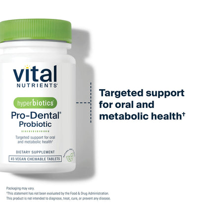 Vital Nutrients Hyperbiotics Pro-Dental Probiotic, Natural Mint, 45 Chewables - view 6