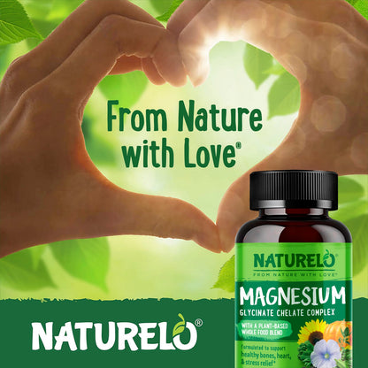 Naturelo Magnesium Glycinate Chelate Complex, 120 Vegetarian Capsules - view 6
