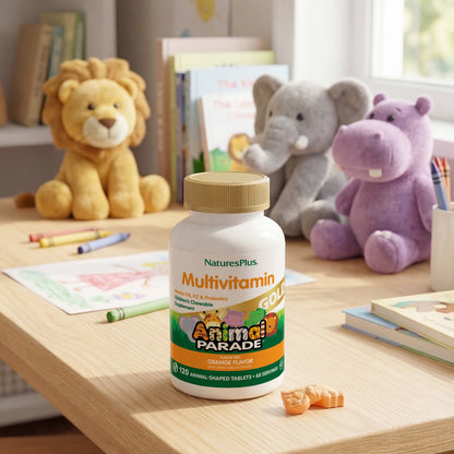 NaturesPlus Animal Parade Gold Children's Chewable Multi, Orange, 120 Tablets - view 6