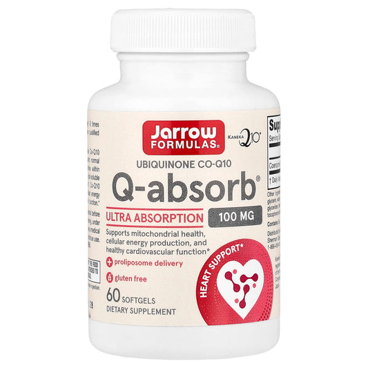 Jarrow Formulas Q-Absorb Co-Q10 100 mg, 60 Softgels