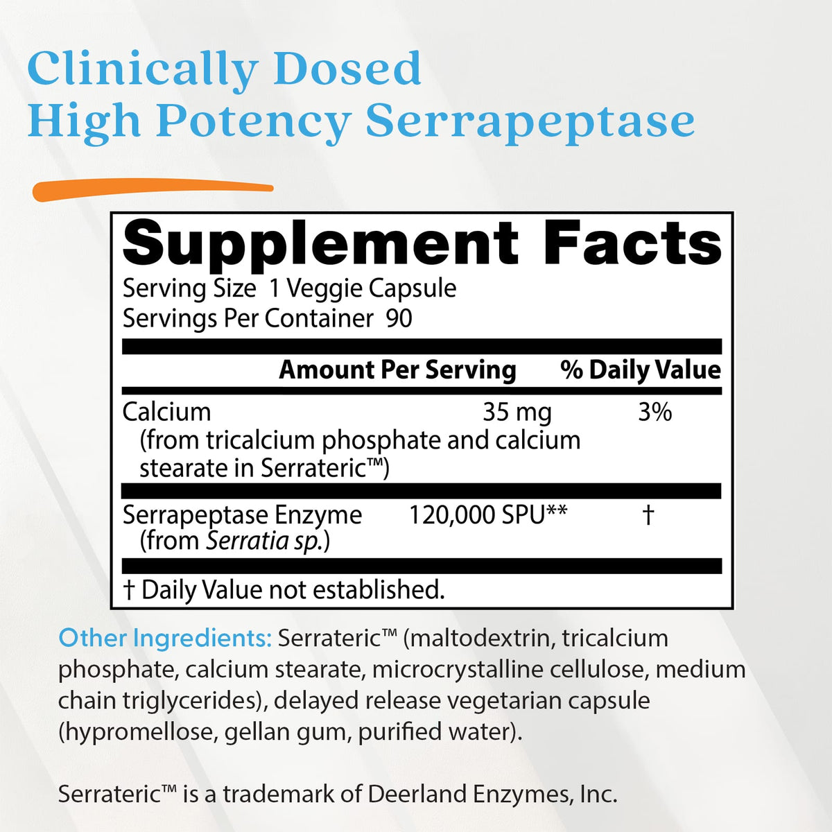 Doctor's Best High Potency Serrapeptase, 90 Veggie Caps - view 4