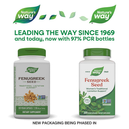 Nature's Way Fenugreek Seed, 320 Vegan Capsules (565 mg per Capsule) - view 3