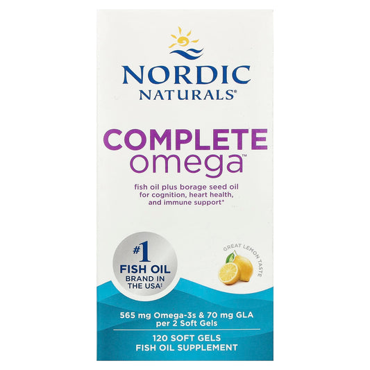 Nordic Naturals Complete Omega, Lemon, 120 Soft Gels