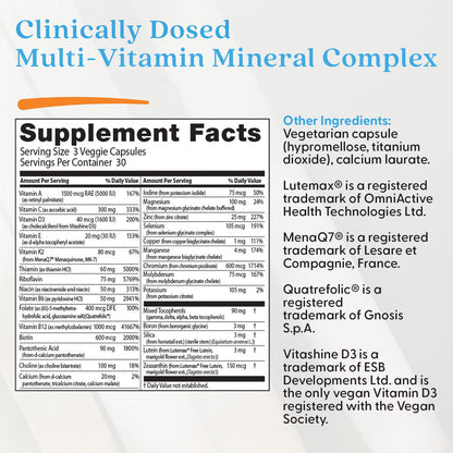Doctor's Best Multi-Vitamin Mineral Complex 90 Veggie Capsules - view 4