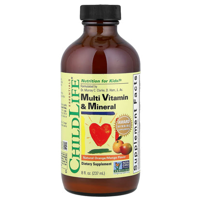 ChildLife Essentials Multi Vitamin & Mineral, Natural Orange/Mango, 237 ml