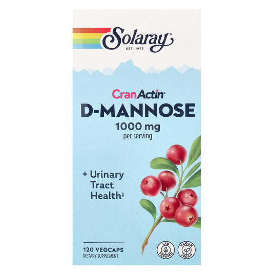 Solaray CranActin D-Mannose, 120 VegCaps