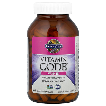 Garden of Life Vitamin Code Women Whole Food Multivitamin, 240 Veg Capsules - view 3