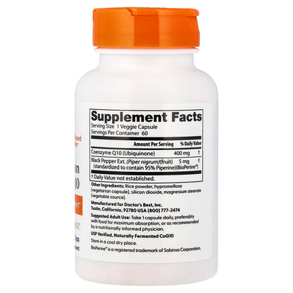 Doctor's Best High Absorption CoQ10 with BioPerine, 60 Veggie Caps - view 2