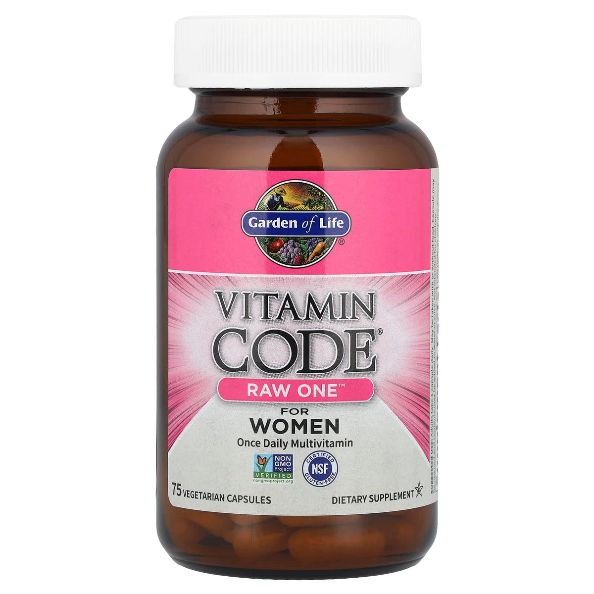 Garden of Life Vitamin Code RAW One Multivitamin for Women, 75 Veg Capsules - view 3