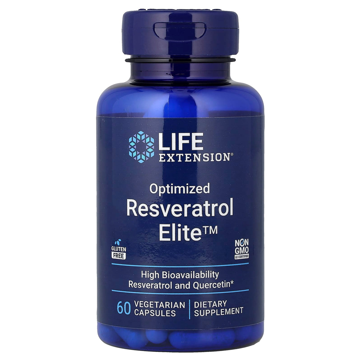 Life Extension Optimized Resveratrol Elite, 60 Vegetarian Capsules — product view