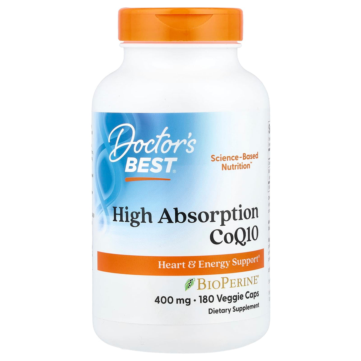 Doctor's Best High Absorption CoQ10, 180 Veggie Caps — product view