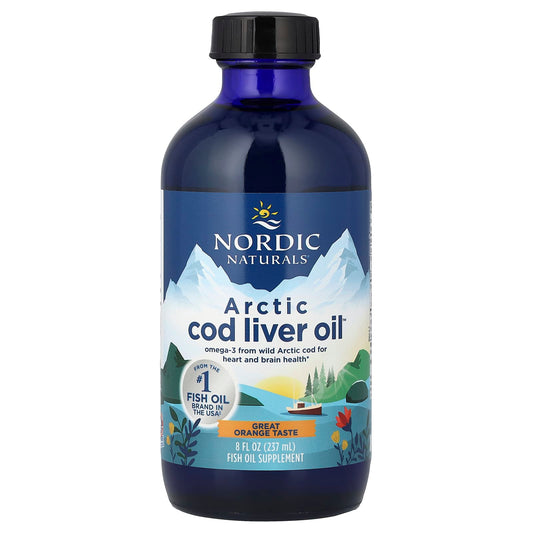Nordic Naturals Arctic Cod Liver Oil, Orange, 237 ml (8 fl oz)