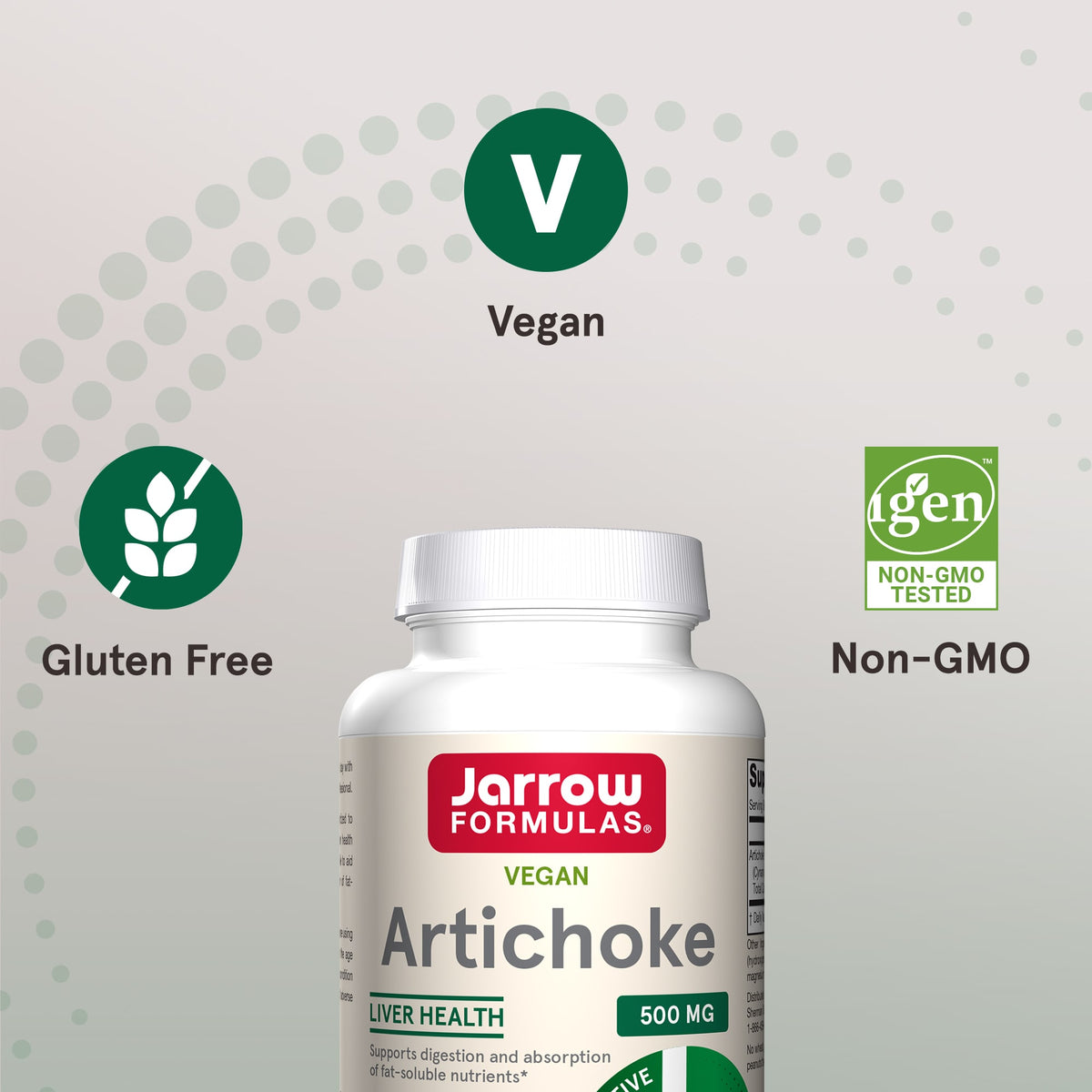 Jarrow Formulas Artichoke, 500 mg, 180 Veggie Capsules - view 5