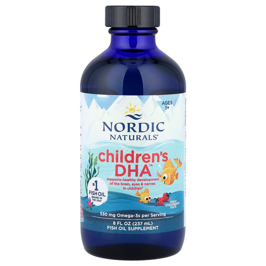 Nordic Naturals Children's DHA Ages 1+ Great Strawberry, 8 fl oz (237 ml)