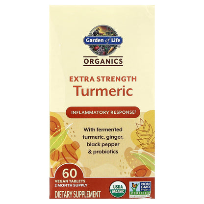 Garden of Life Organics Turmeric, 60 Vegan Tablets