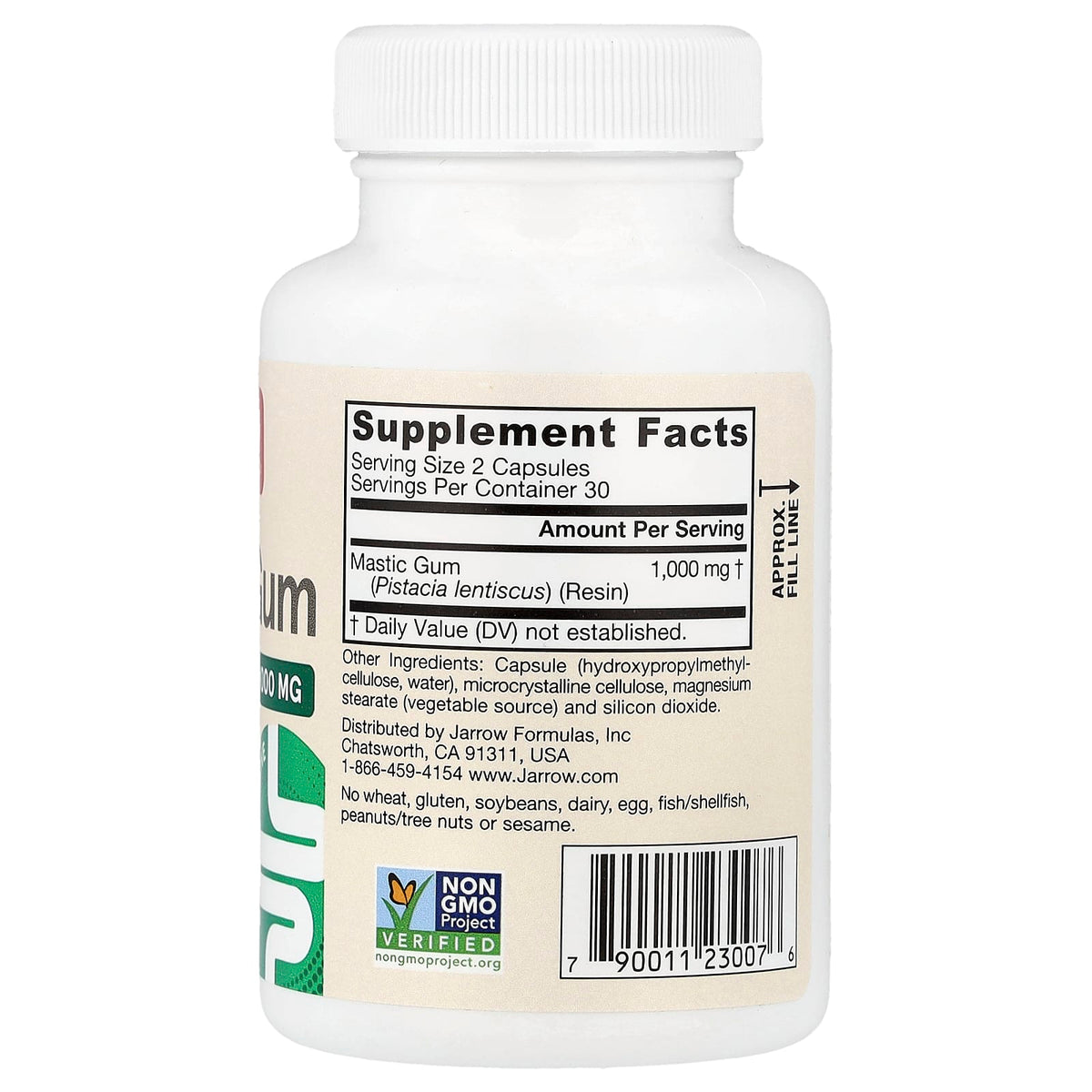 Jarrow Formulas Vegan Mastic Gum, 60 Veggie Capsules (500 mg per Capsule) — alternate product view