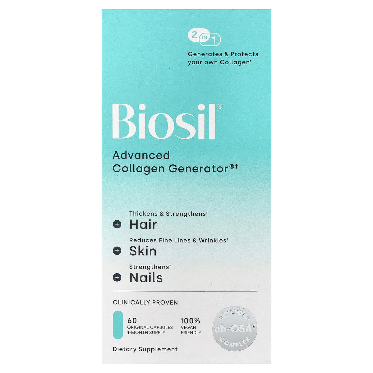Biosil Advanced Collagen Generator, Original, 60 Capsules