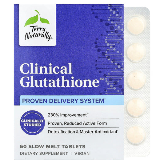 Terry Naturally Clinical Glutathione, 60 Slow Melt Tablets (150 mg per Tablet)