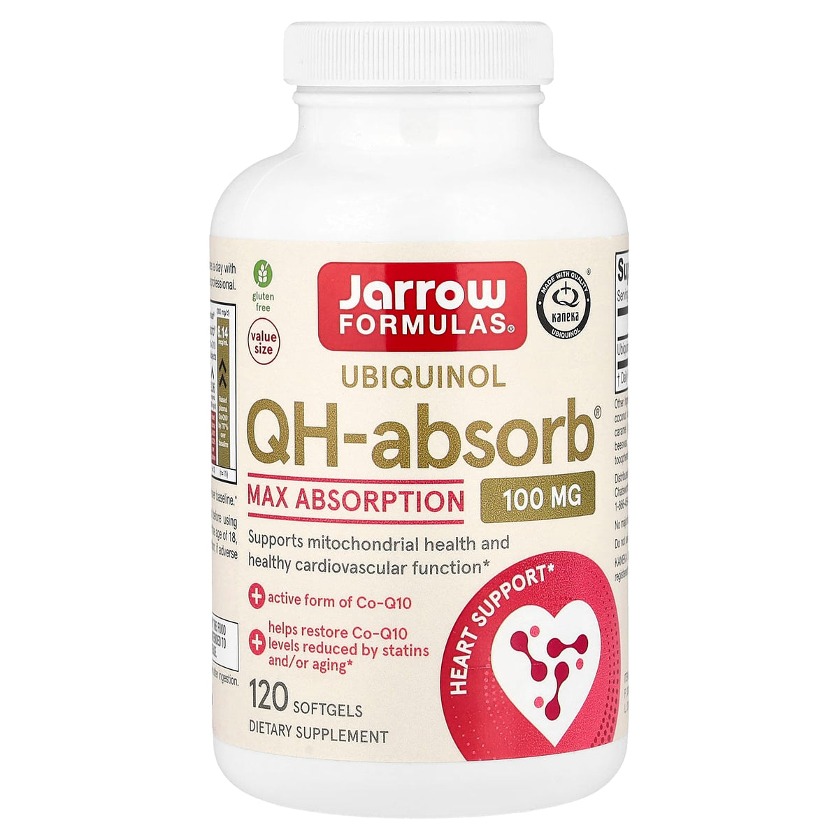 Jarrow Formulas Ubiquinol QH-Absorb Max Absorption 100 mg, 120 Softgels