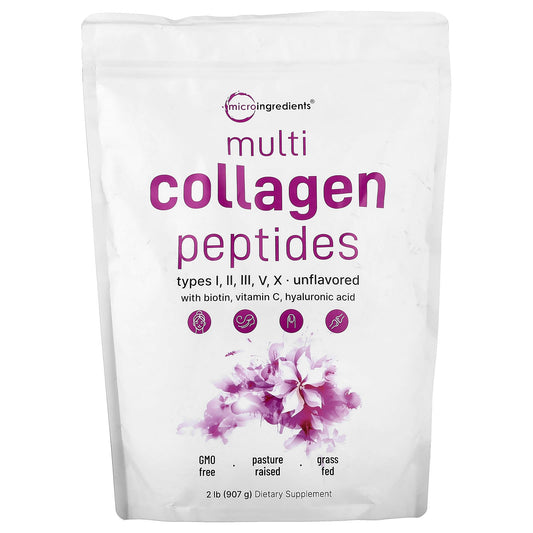Micro Ingredients Multi Collagen Peptides, Unflavoured, 907 g (2 lb)