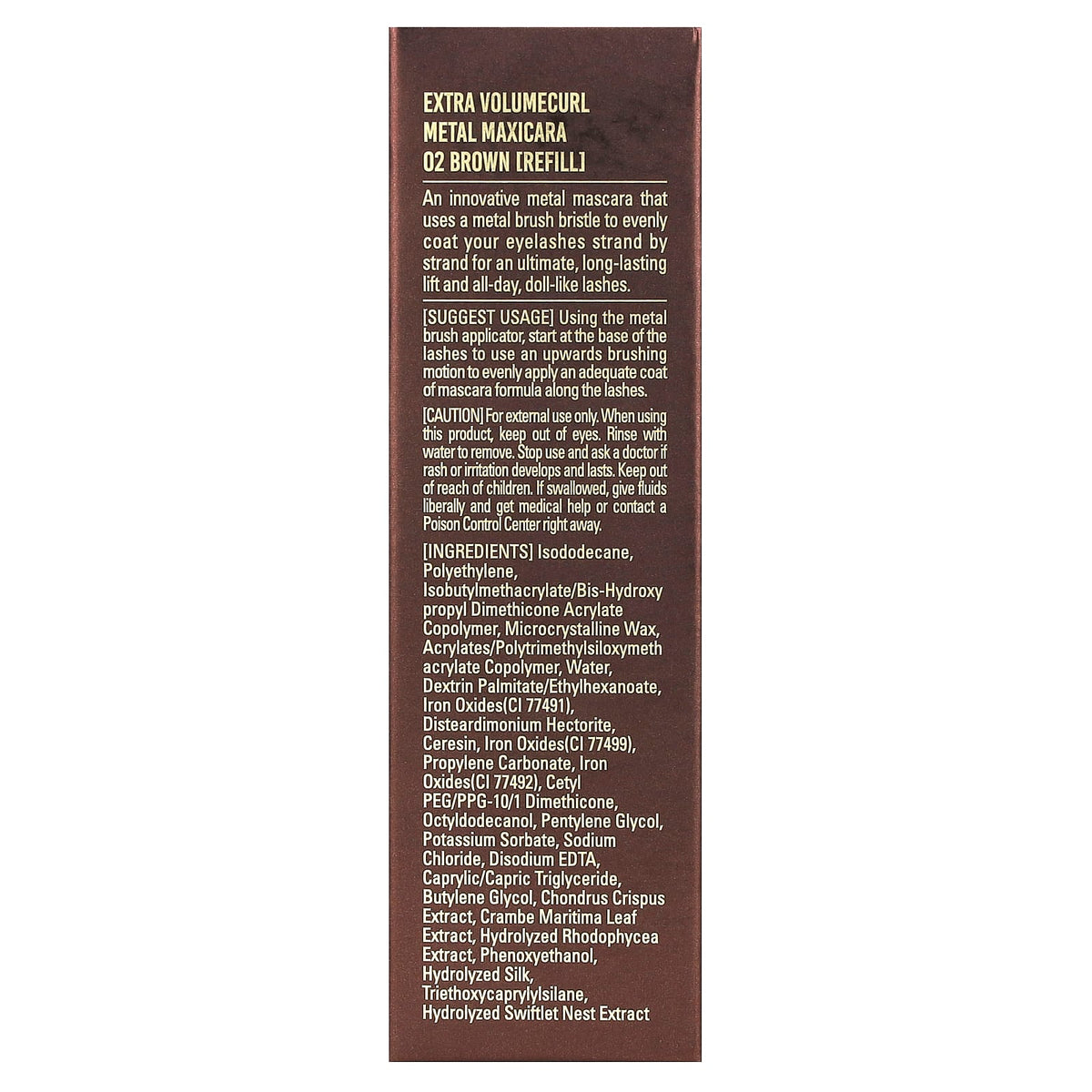 Neogen Extra Volumecurl Metal Maxicara Refill, 02 Brown, 4 ml (0.13 fl oz) - view 3