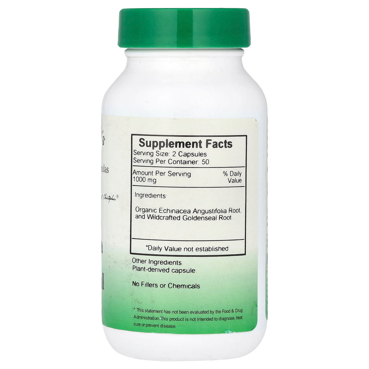 Christopher's Original Formulas Echinacea & Goldenseal, 100 Vegetarian Caps - view 2