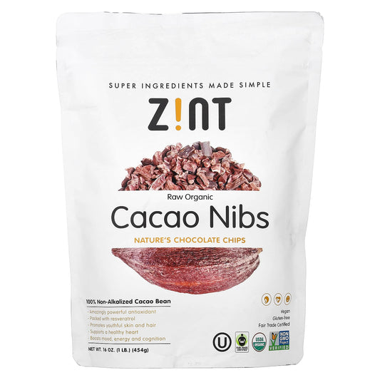 Zint Raw Organic Cacao Nibs, 454 g (16 oz)