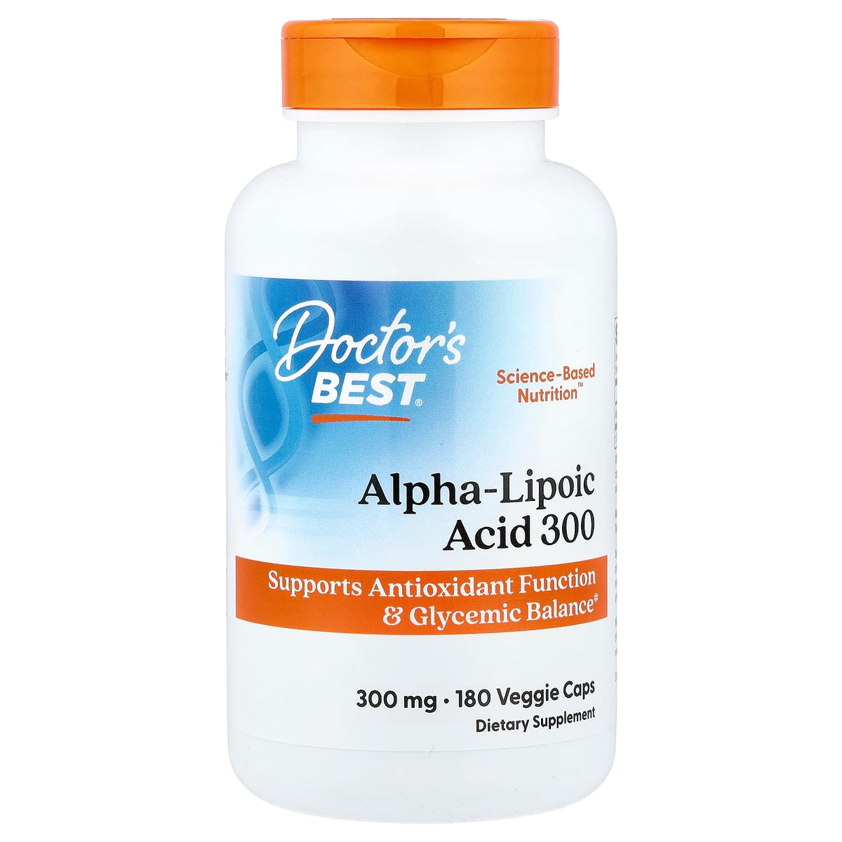 Doctor's Best Alpha-Lipoic Acid 300, 300 mg, 180 Veggie Capsules