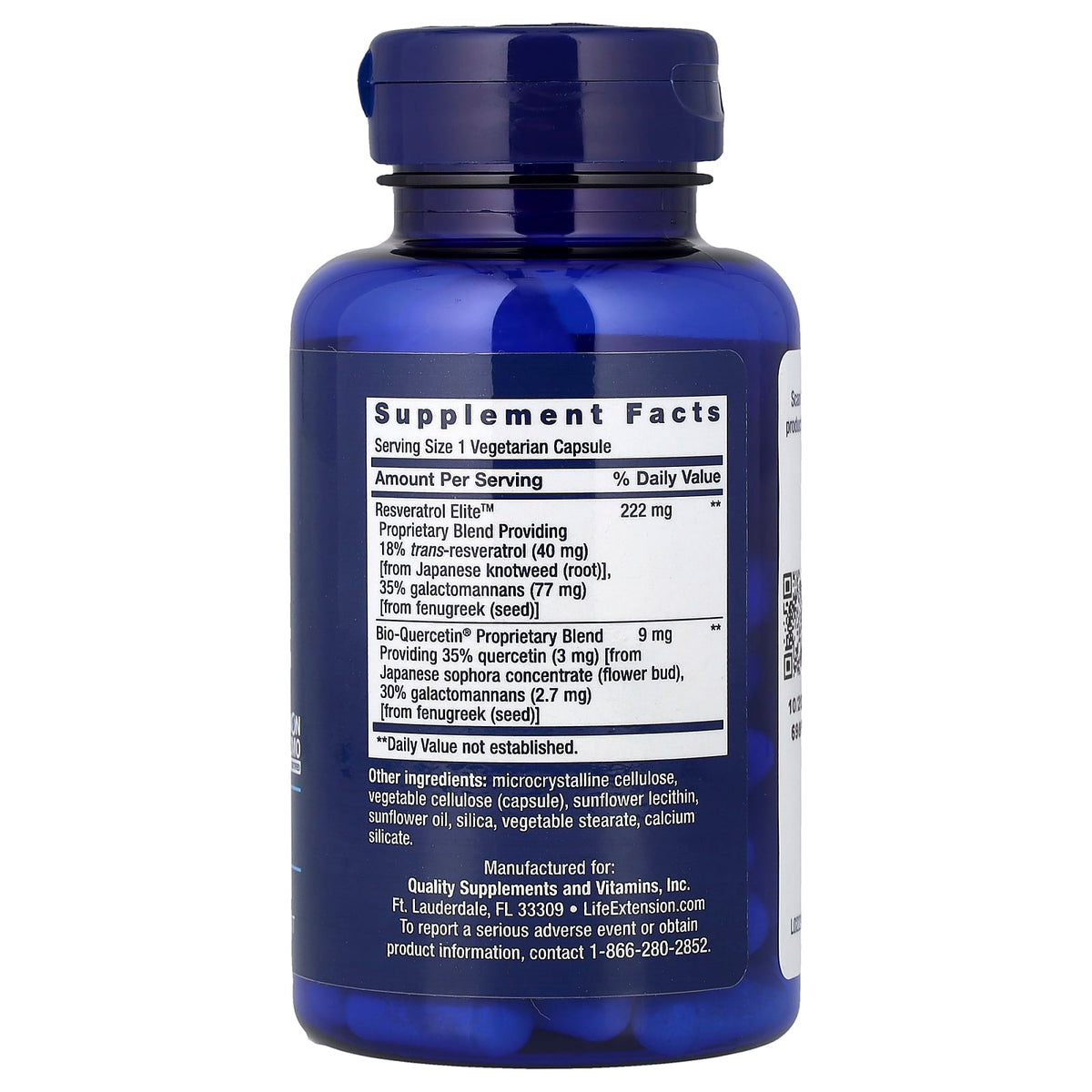 Life Extension Optimized Resveratrol Elite, 60 Vegetarian Capsules — alternate product view